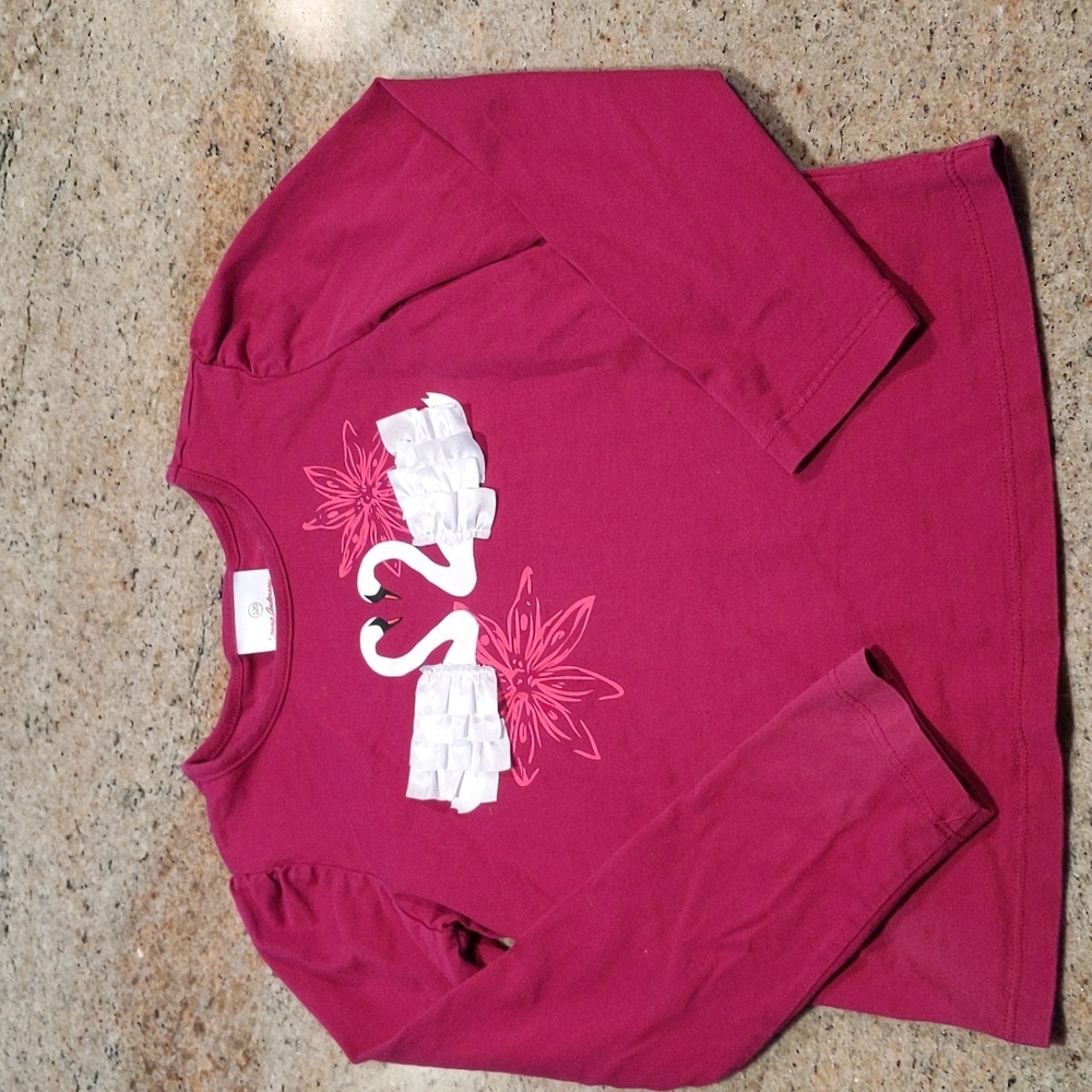 Hanna Andersson Swan Shirt 120 6
